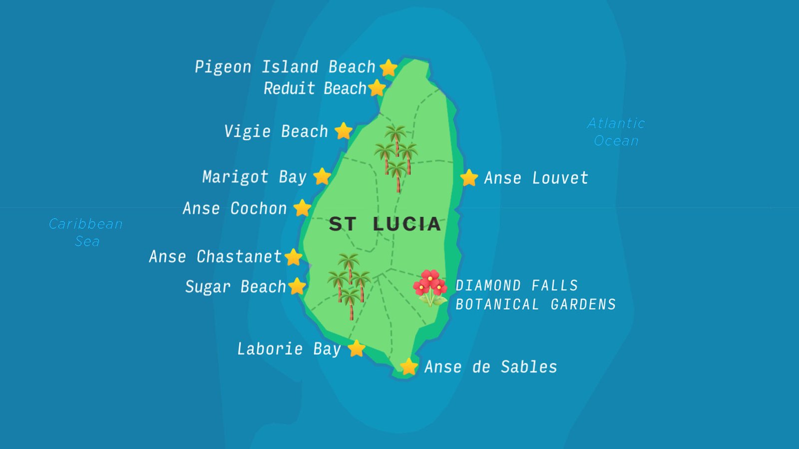 Map of St Lucia