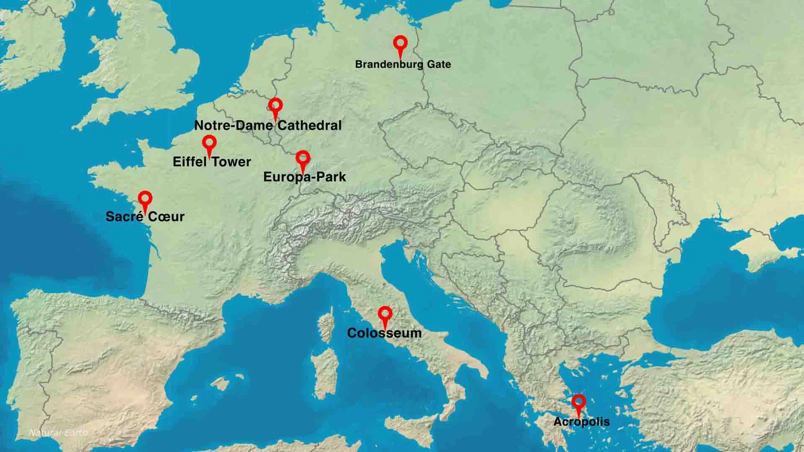 What are the most visited places in Europe?