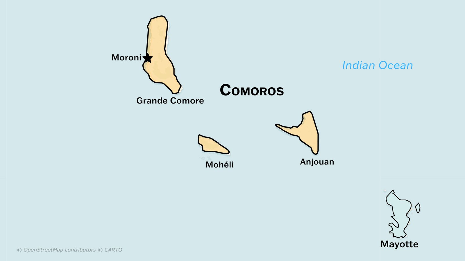 Comoros: Location and Size, Geography, Economy, Population 